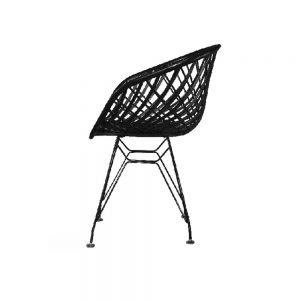 صندلی بامبو پایه ایفلی فلز BA530 بنیزان (آبکاری)