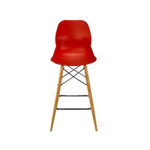 صندلی چهارپایه کندو پایه چوبی بلند K600 بنیزان
