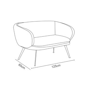 مبل دونفره آکو لمسه