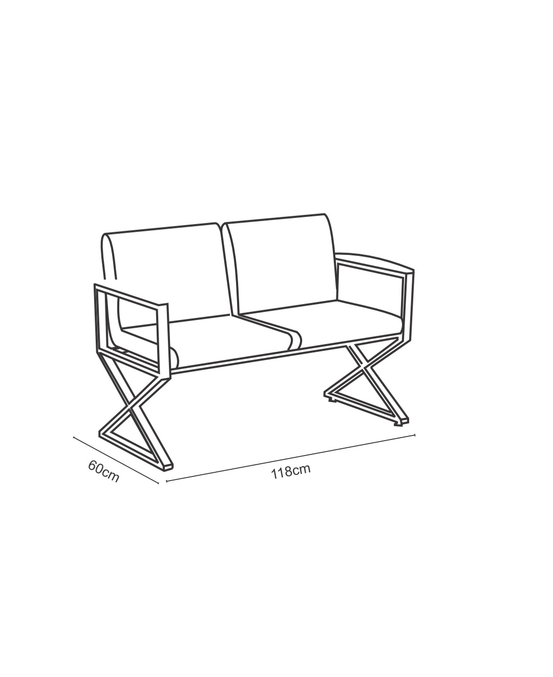 مبل دونفره سیرن - Image 2