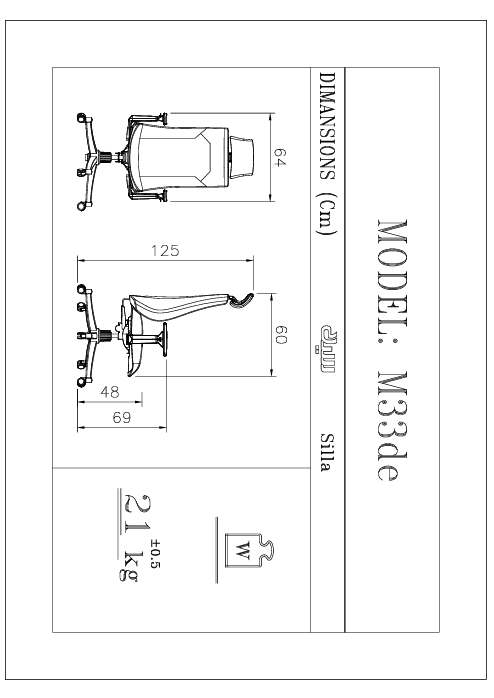 صندلی مدیریتی سیلا کد M33dj - Image 4
