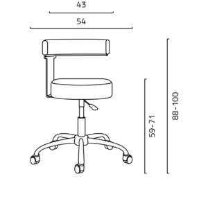صندلی آزمایشگاهی داتیس مدل MEDICO کد M101