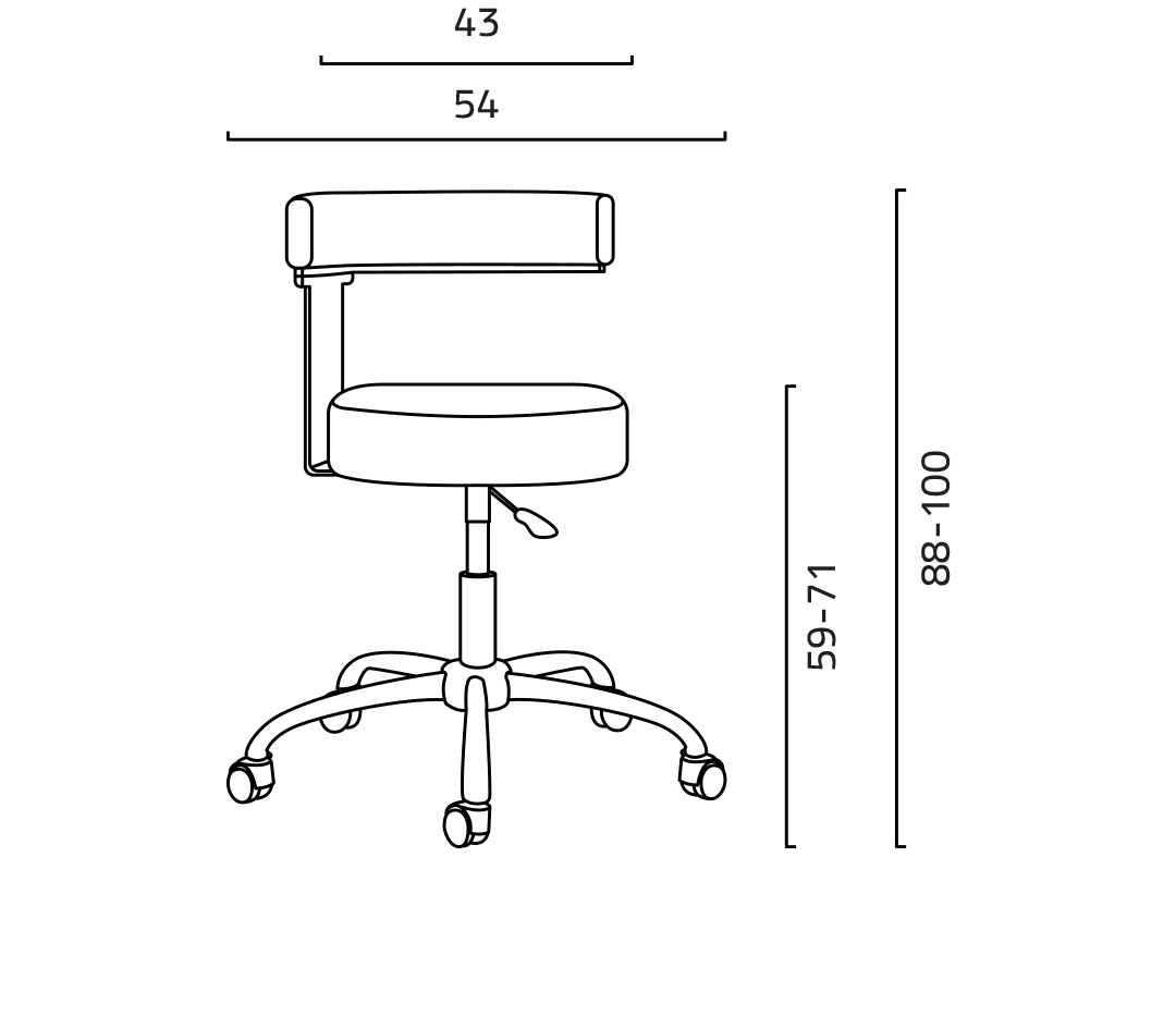 صندلی آزمایشگاهی داتیس مدل MEDICO کد M101 - Image 2