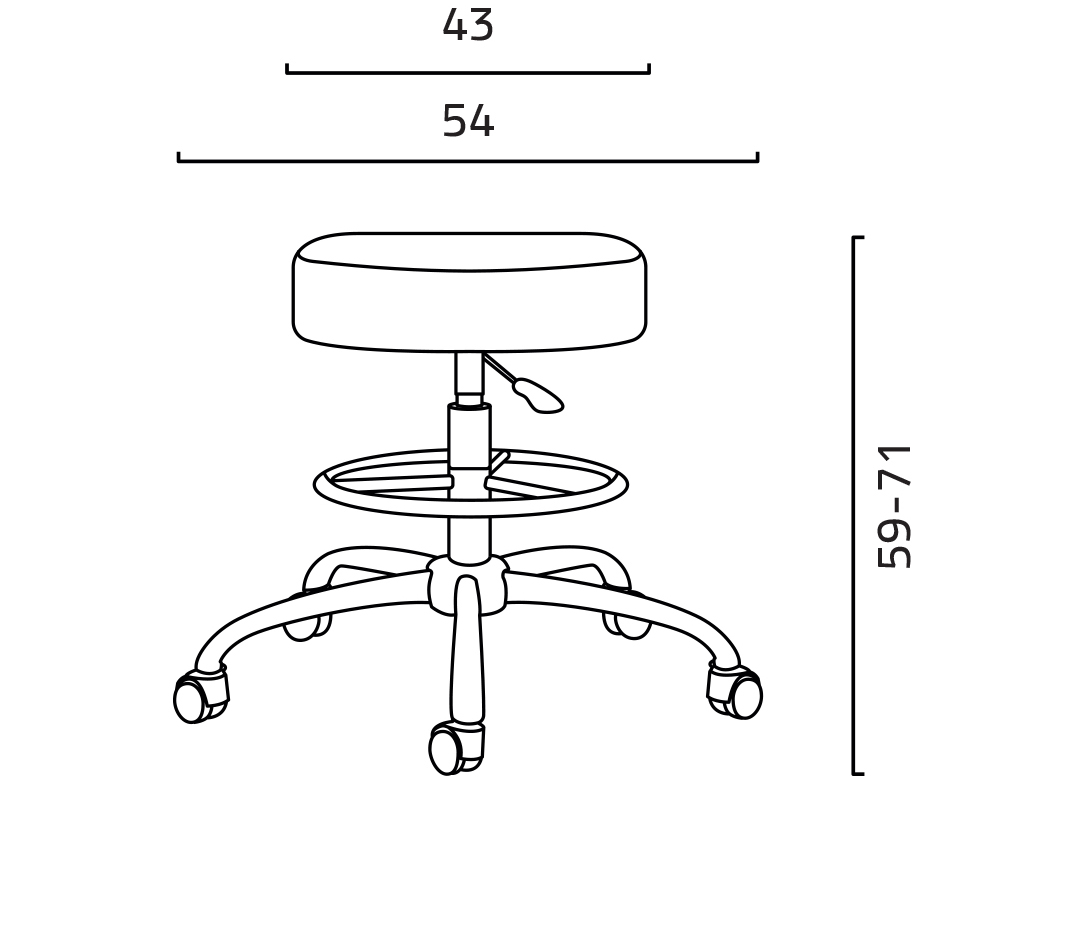 صندلی آزمایشگاهی داتیس مدل MEDICO کد M100 - Image 2